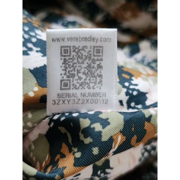 Vera Bradley Quilted Boho Crossbody Bag Green Pink Paisley Adjustable Strap - Picture 11 of 11